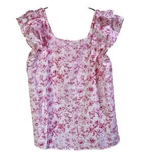 Blouse Womens M Pink Ruffle Coquette Romantic Balletcore Cottagecore Fairycore